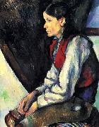 Paul Cezanne Knabe mit roter Weste oil painting reproduction